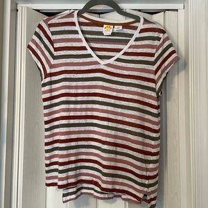 C & C California Striped Linen Top